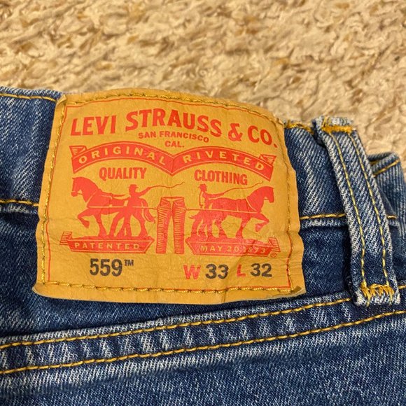 Men's Levi's 559 Relaxed Fit Jeans Size W 33 L 32 - Picture 5 of 14